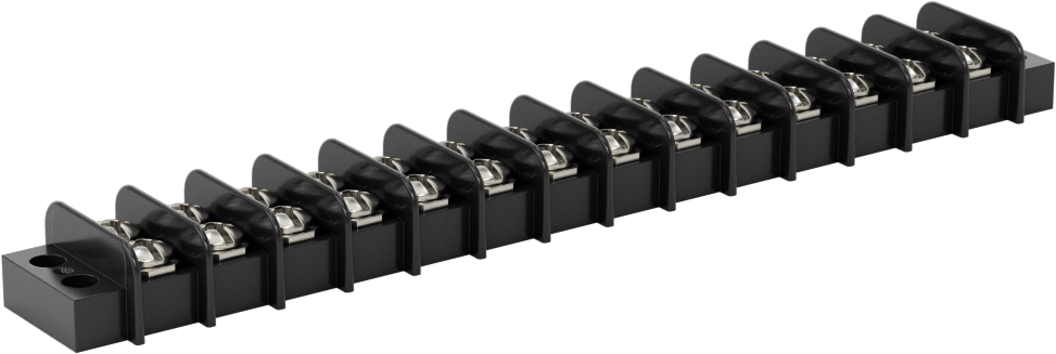 300V AC/300V DC Terminal Bloğu, On Dört Adet 20A Devre, 3/8" Merkezden Merkeze