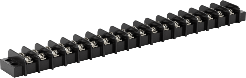 300V AC/300V DC Terminal Bloğu, On sekiz adet 20A devre, 3/8" Merkezden Merkeze