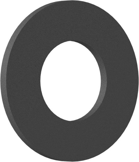 Yüksek Yük Nem Dayanıklı Kuru Çalışan Baskı Yatağı, 1/2" Mil Çapı için, 1" OD, 1/16" Kalınlık