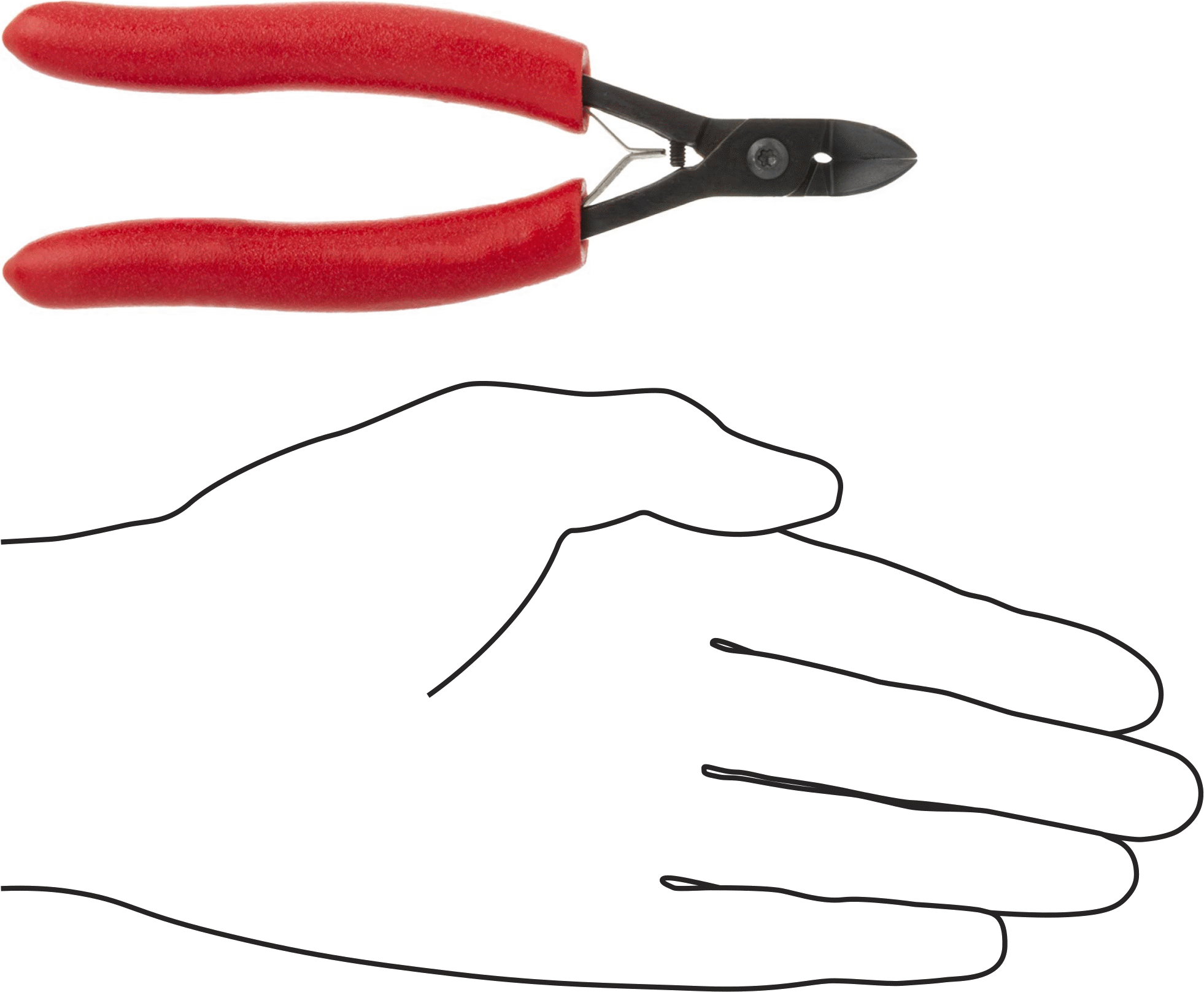 Statik Kontrol Plastik Kesici, 5-3/4" Toplam Uzunluk