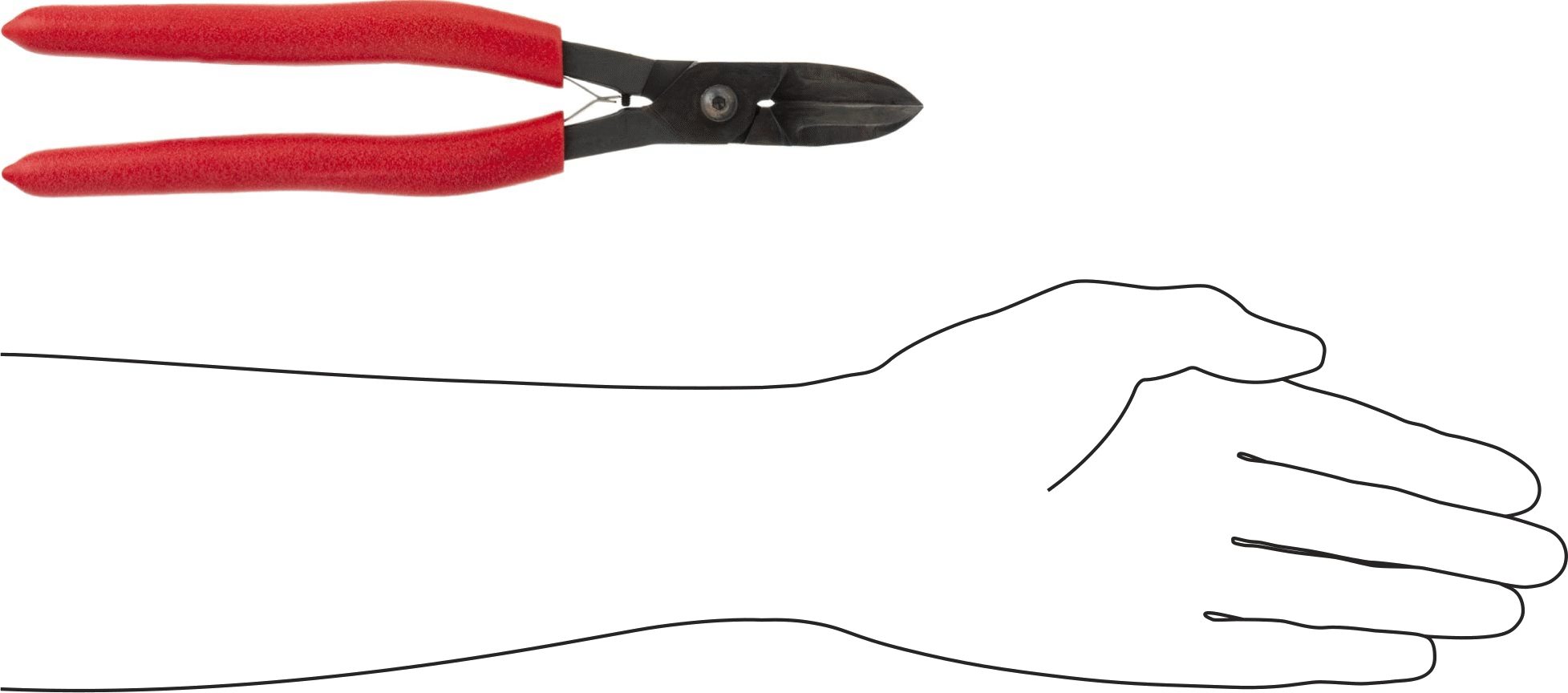 Statik Kontrol Plastik Kesici, 9-3/4" Toplam Uzunluk