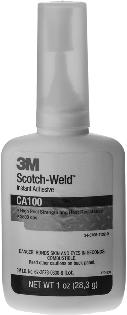 Anında Yapışan Yapıştırıcı, 3M CA100, 1 FL. oz. Şişe