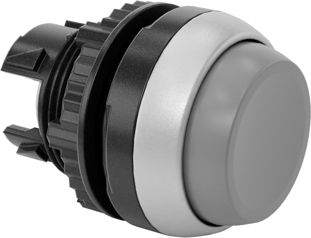 22 mm Panele Monte Plastik Aktüatör, Yuvarlak Çıkıntılı Basma Düğmesi, Anlık