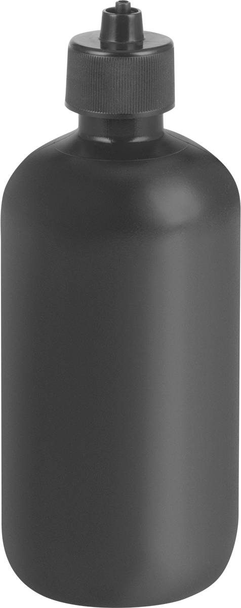 Luer Kilit Bağlantılı Sıkma Şişeleri, Sabit Tip, 8 FL oz Kapasite, 2-1/4" Çap