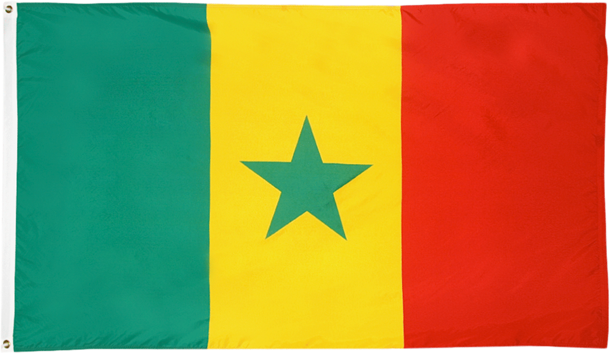 Senegal Ulusal Bayrağı, 3 Feet x 5 Feet