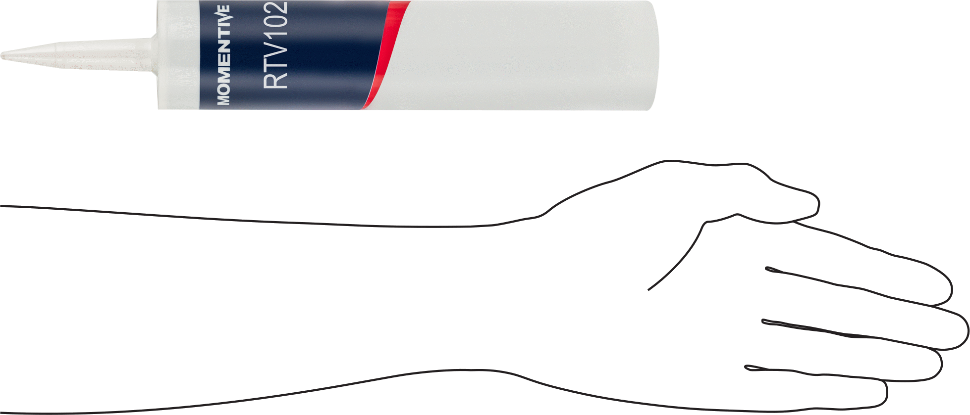 Silikon Sızdırmazlık Maddesi, Momentive/GE RTV102, 10,1 FL. oz. Kartuş