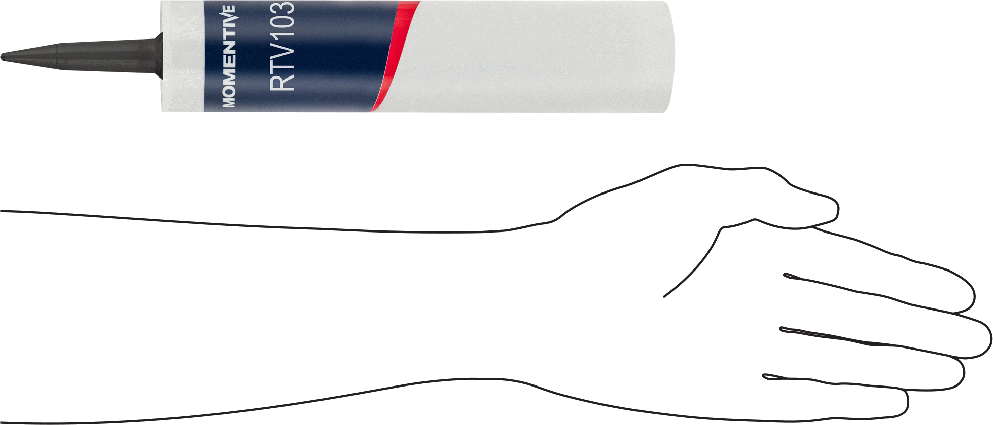 Silikon Sızdırmazlık Maddesi, Sertifikalı, Momentive/GE RTV103, 10,1 FL. oz. Kartuş