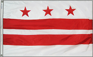 Columbia Bölgesi Eyalet Bayrağı, 5 Feet x 8 Feet