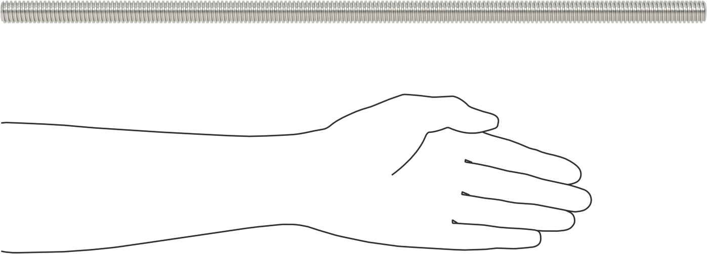 Kurşun Vida, Hassas, M16 x 3 mm Diş, 500 mm Uzunluk