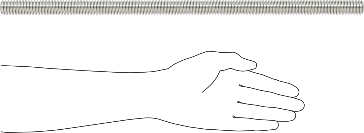 Kurşun Vida, Hassas, M20 x 4 mm Diş, 500 mm Uzunluk