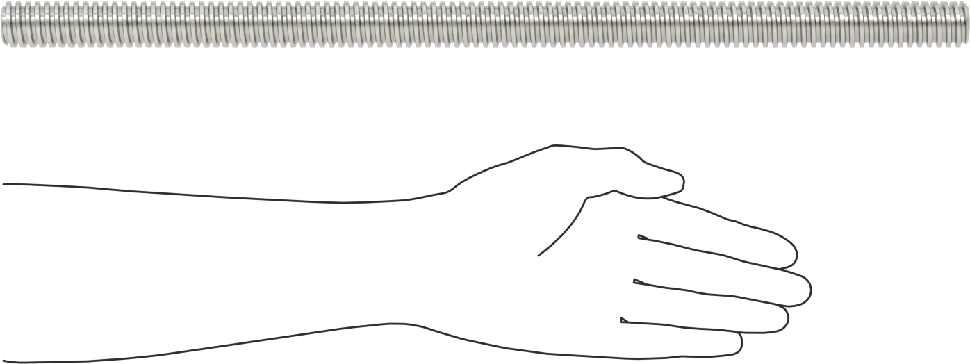 Kurşun Vida, Hassas, M24 x 5 mm Diş, 500 mm Uzunluk