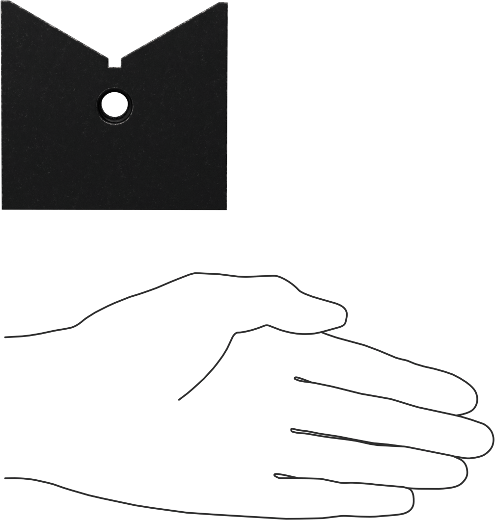 Izgara Fikstürleri için Hassas Konumlandırmalı V-Blok, Dikey Montaj, 2“ Uzunluk x 3-1/4” Genişlik