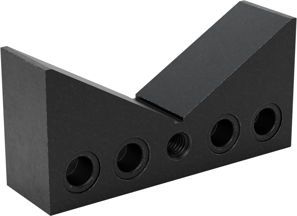 Izgara Fikstürleri için Hassas Konumlandırmalı V-Blok, Yatay Montaj, 1-1/2“ Uzunluk x 5-1/4” Genişlik