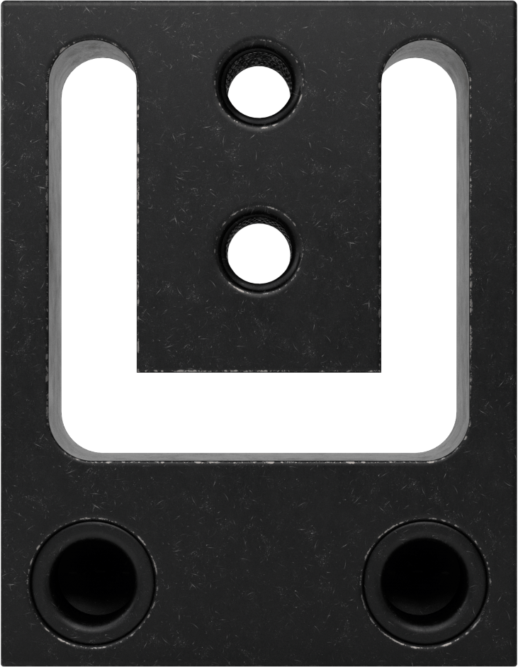 Izgara Fikstürleri için Hassas Konumlandırmalı V-Blok, Flanş Montajı, 4“ Uzunluk x 3-1/8” Genişlik