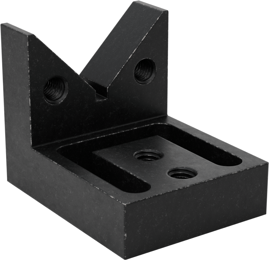 Izgara Fikstürleri için Hassas Konumlandırmalı V-Blok, Flanş Montajı, 4“ Uzunluk x 3-1/8” Genişlik