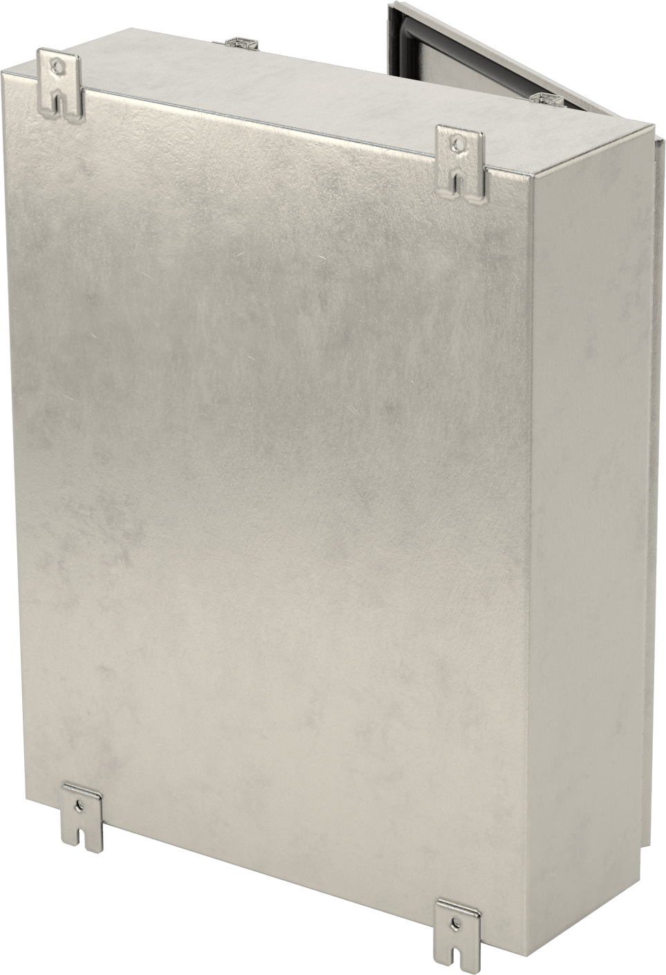 304 Paslanmaz Çelik Su Geçirmez Muhafaza, Menteşeli Kapak ve Vidalı Kelepçeler ile, 30" x 24" x 8"