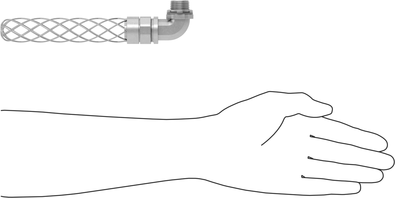 Sıvı Sızdırmaz Esnek Metal Kanal Adaptörü, Ağ Tutamaklı, 90 Derece, 1/2 Anma Ölçüsü Dişi x NPT Erkek