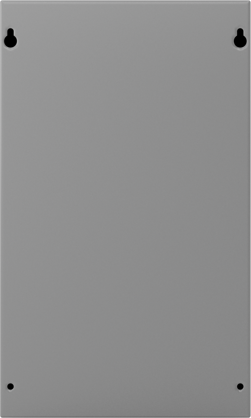 Sadece İç Mekan Kullanımı için Çelik Muhafaza, Menteşeli Kapaklı, 20" x 12" x 6", Gri