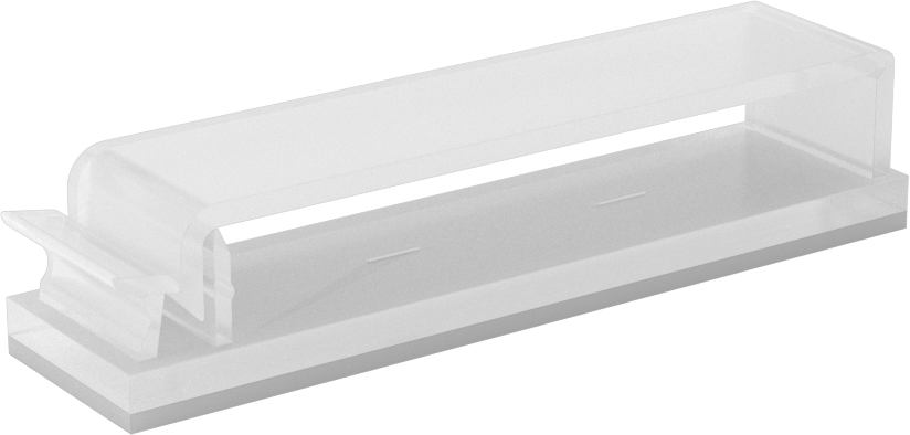 Kablo Tutucular, Arka Yüzü Yapışkanlı, Naylon, 3“ Uzunluk x 3/4” Genişlik x 1/2" Toplam Yükseklik