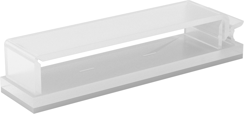 Kablo Tutucular, Arka Yüzü Yapışkanlı, Naylon, 3“ Uzunluk x 3/4” Genişlik x 1/2" Toplam Yükseklik