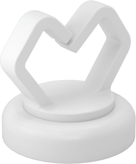 Kablo Tutucular, Manyetik Arka, Asetal, 3/4“ Uzunluk x 3/4” Genişlik x 3/4" Yükseklik