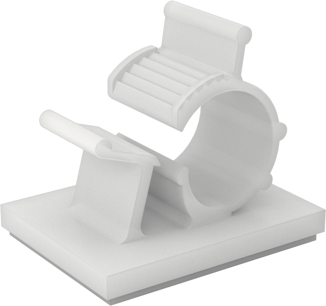 Kablo Tutucular, Arka Yüzü Yapışkanlı, Naylon, 7/8“ Uzunluk x 5/8” Genişlik x 11/16" Yükseklik