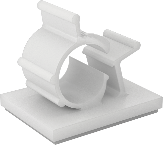 Kablo Tutucular, Arka Yüzü Yapışkanlı, Naylon, 7/8“ Uzunluk x 5/8” Genişlik x 11/16" Yükseklik
