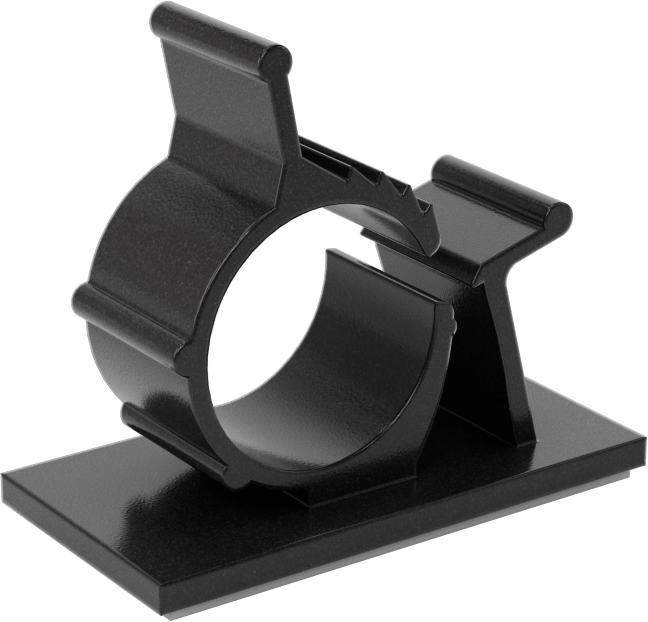 Kablo Tutucular, Arka Yüzü Yapışkanlı, Naylon, 1-7/16“ Uzunluk x 3/4” Genişlik x 1-1/4" Yükseklik