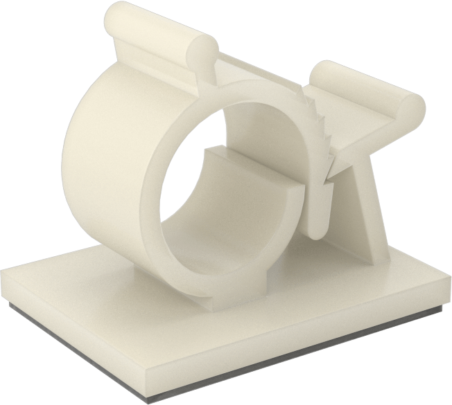 Kablo Tutucular, Arka Yüzü Yapışkanlı, Naylon, 1“ Uzunluk x 3/4” Genişlik x 7/8" Yükseklik
