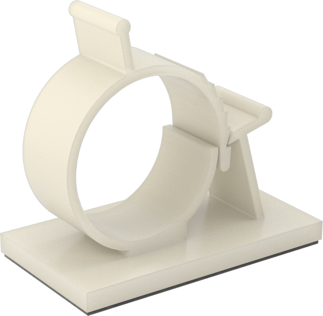 Kablo Tutucular, Arka Yüzü Yapışkanlı, Naylon, 1-3/4“ Uzunluk x 1” Genişlik x 1-5/8" Yükseklik