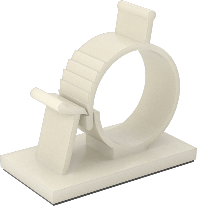 Kablo Tutucular, Arka Yüzü Yapışkanlı, Naylon, 1-3/4“ Uzunluk x 1” Genişlik x 1-5/8" Yükseklik