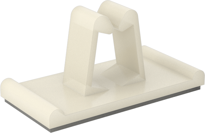 Kablo Tutucular, Arka Yüzü Yapışkanlı, Naylon, 1“ Uzunluk x 1/2” Genişlik x 1/2" Yükseklik