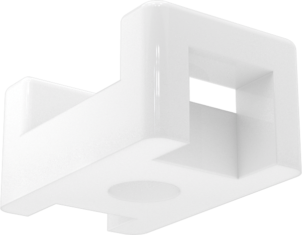 Kablo Bağı Montaj Aparatı, Vidalı, 2-Way, 0,21“ x 0,05” Kablo Bağı için, Krem