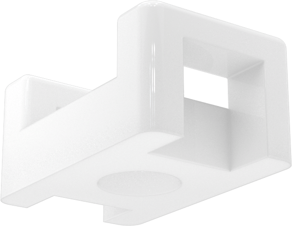 Kablo Bağı Montaj Aparatı, Vidalı, 2-Way, 0,21“ x 0,07” Kablo Bağı için, Krem