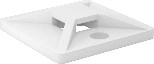 Kablo Bağı Montaj Aparatı, Vidalı, 2-Way, 0,14 inç x 0,05 inç kablo bağı için, Krem
