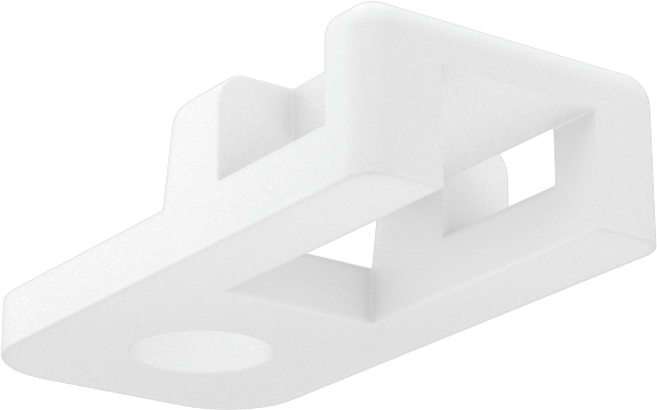 Kablo Bağı Montaj Aparatı, Vidalı, 0,18“ x 0,06” Bağlantı Elemanı ve 8 Numaralı Vida için, Krem