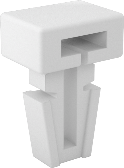 Kablo Bağı Montaj Aparatı, İtme, Naylon, 0,20“ x 0,07” Kablo Bağı için, Krem