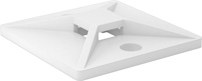 Kablo Bağı Montaj Aparatı, Vidalı, 0,18“ x 0,06” Bağlantı için, 1-1/8" Uzunluk, Krem