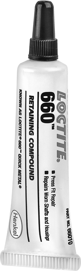 Gevşek Parçalar için Sabitleme Bileşiği, Yüksek Kilitleme Mukavemeti, Loctite® 660, 0.2 FL. oz