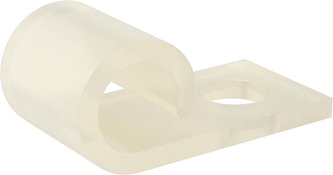 Vidalı Montaj Kablo Tutucular, 1/4" Maksimum Demet Çapı ve 10 Numaralı Vida için, Vidalı Montaj