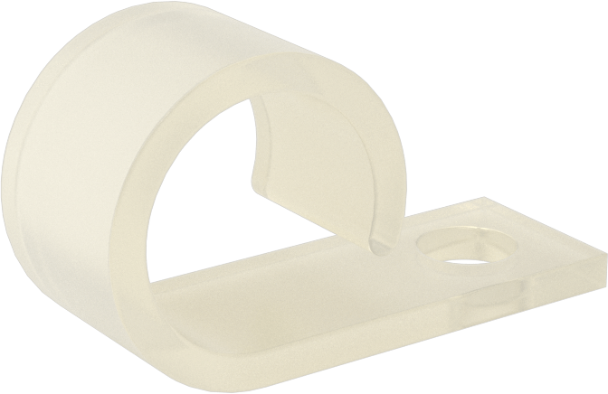 Vidalı Montaj Kablo Tutucular, 1/2" Maksimum Demet Çapı ve 10 Numaralı Vida için, Vidalı Montaj