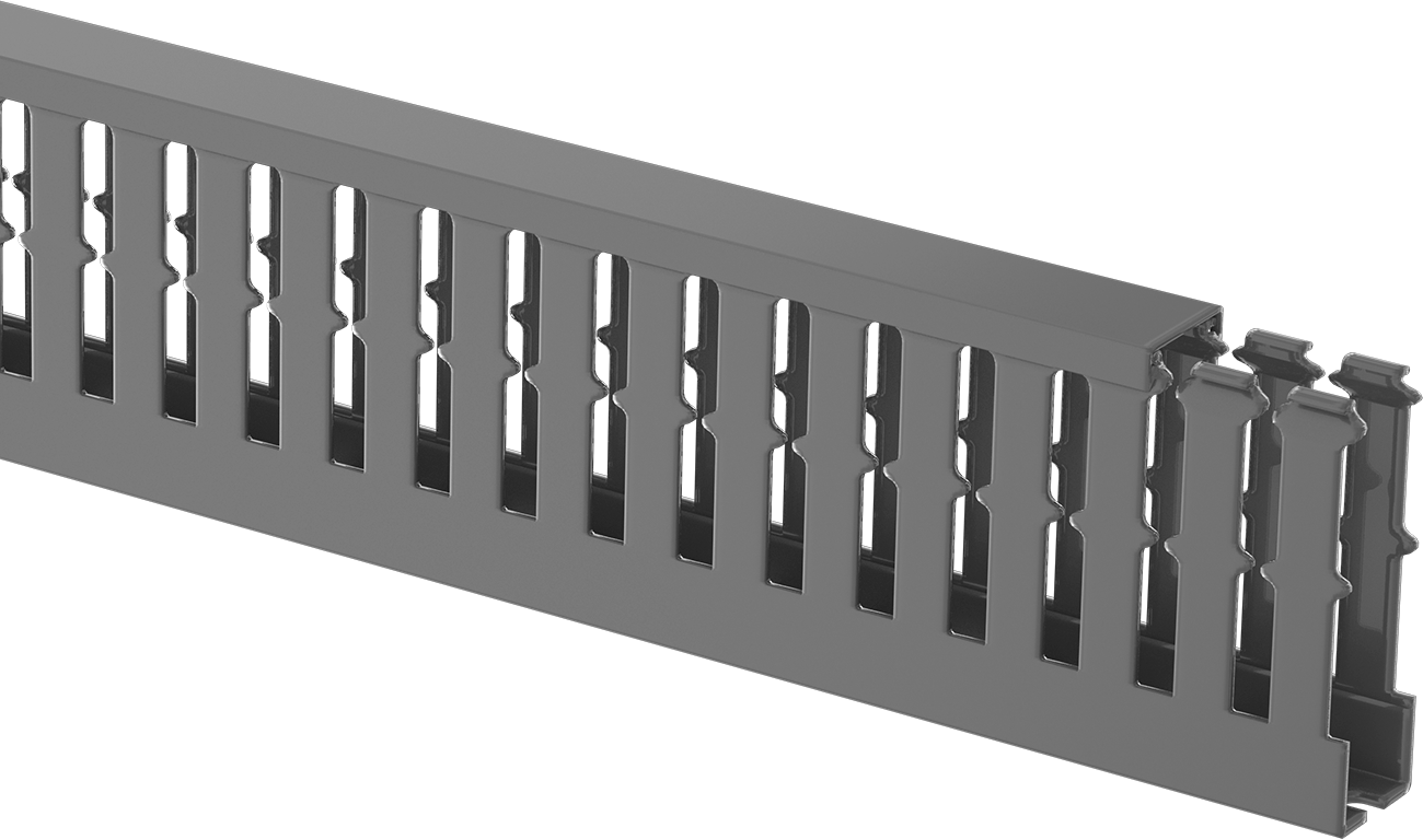 Yivli Tel Kanalı, Geçmeli Kapaklı, 3“ Yükseklik x 1” Genişlik