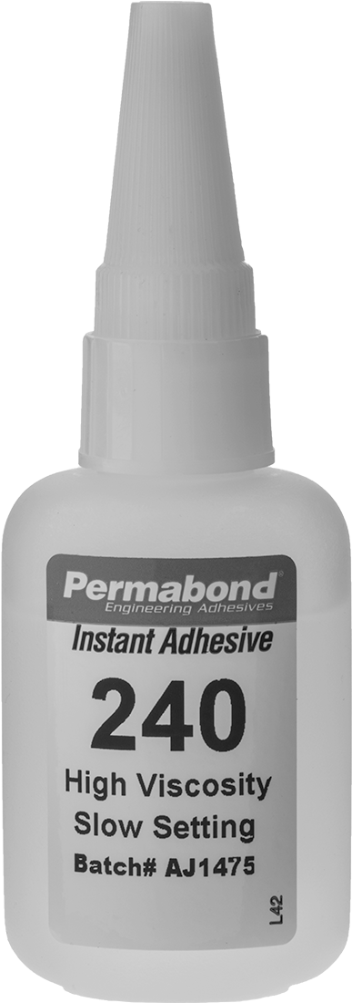 Anında Yapışan Yapıştırıcı, Boşluk Doldurucu Permabond 240, 1 FL. oz. Şişe