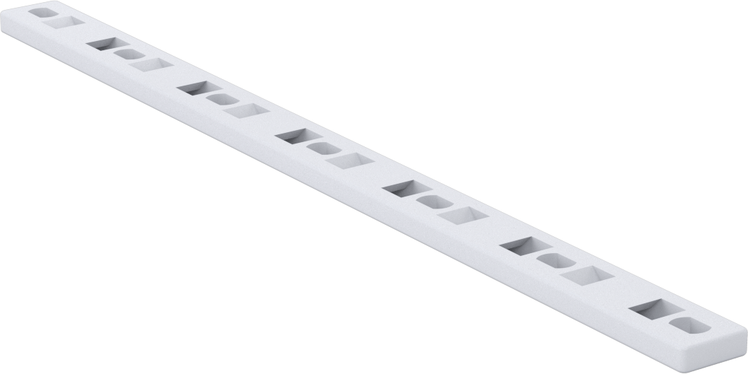 Vidalı Kablo Bağı Montajı, 2-Way, 0,3“ x 0,2” Bağlantı için, 9-9/16" Toplam Uzunluk, Krem