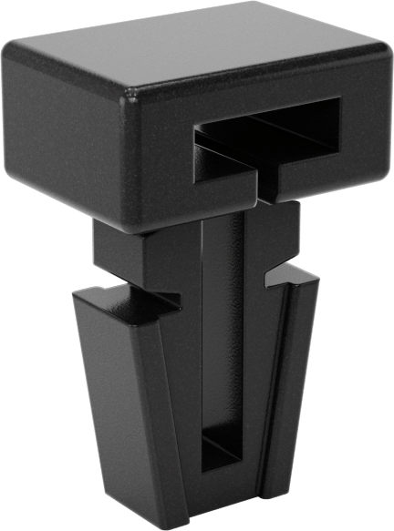 İtmeli Kablo Montajı, 2-Way, 0,20“ x 0,07” Bağlantı için, Siyah