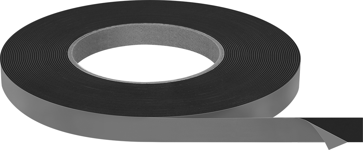Poliüretan Köpük Montaj Bandı, Kapalı Hücre, 0,12" Kalınlık, 1/2" Genişlik, 50 Fit Uzunluk