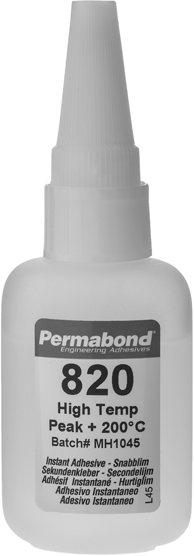 Yüksek Sıcaklık Anında Yapışan Yapıştırıcı, Permabond 820, 1 FL. oz. Şişe