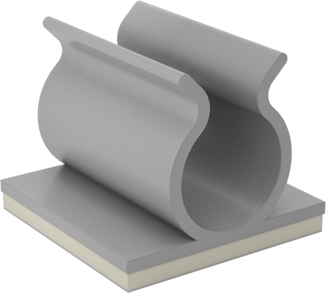 Yapışkanlı Arka Yüz Kablo Tutucular, 3/8" Maksimum Demet Çapı için, 3/4" Toplam Uzunluk, 3/4" Toplam Genişlik