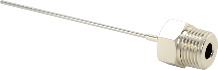 Yeniden Kullanılabilir Paslanmaz Çelik Şırınga İğnesi, 1/8 NPT Erkek Diş, 19 Gauge