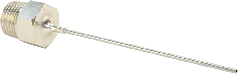 Yeniden Kullanılabilir Paslanmaz Çelik Şırınga İğnesi, 1/8 NPT Erkek Diş, 19 Gauge